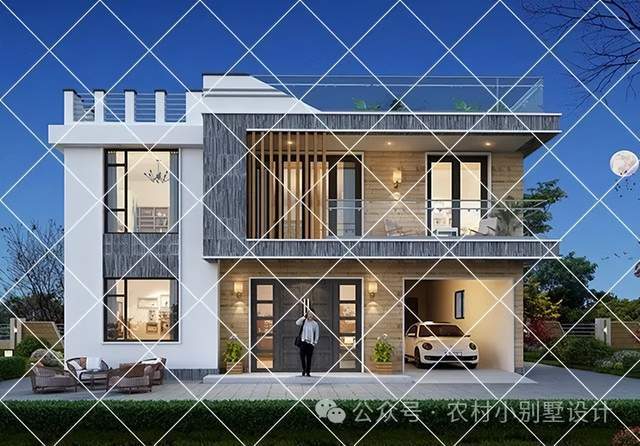 开春建房22款二层现代风自建房别墅图纸推荐,简约大气好看不过时_风格