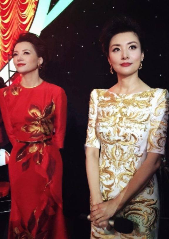 当49岁董卿和55岁周涛站在一起,终于明白什么叫做"顶级骨相"_岁月
