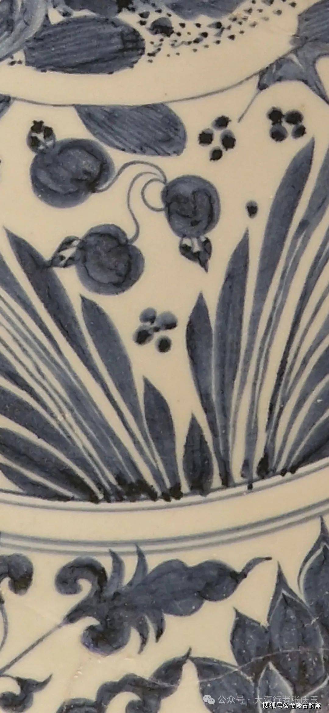 鉴赏元青花纹饰正面_文章_斑点_自然