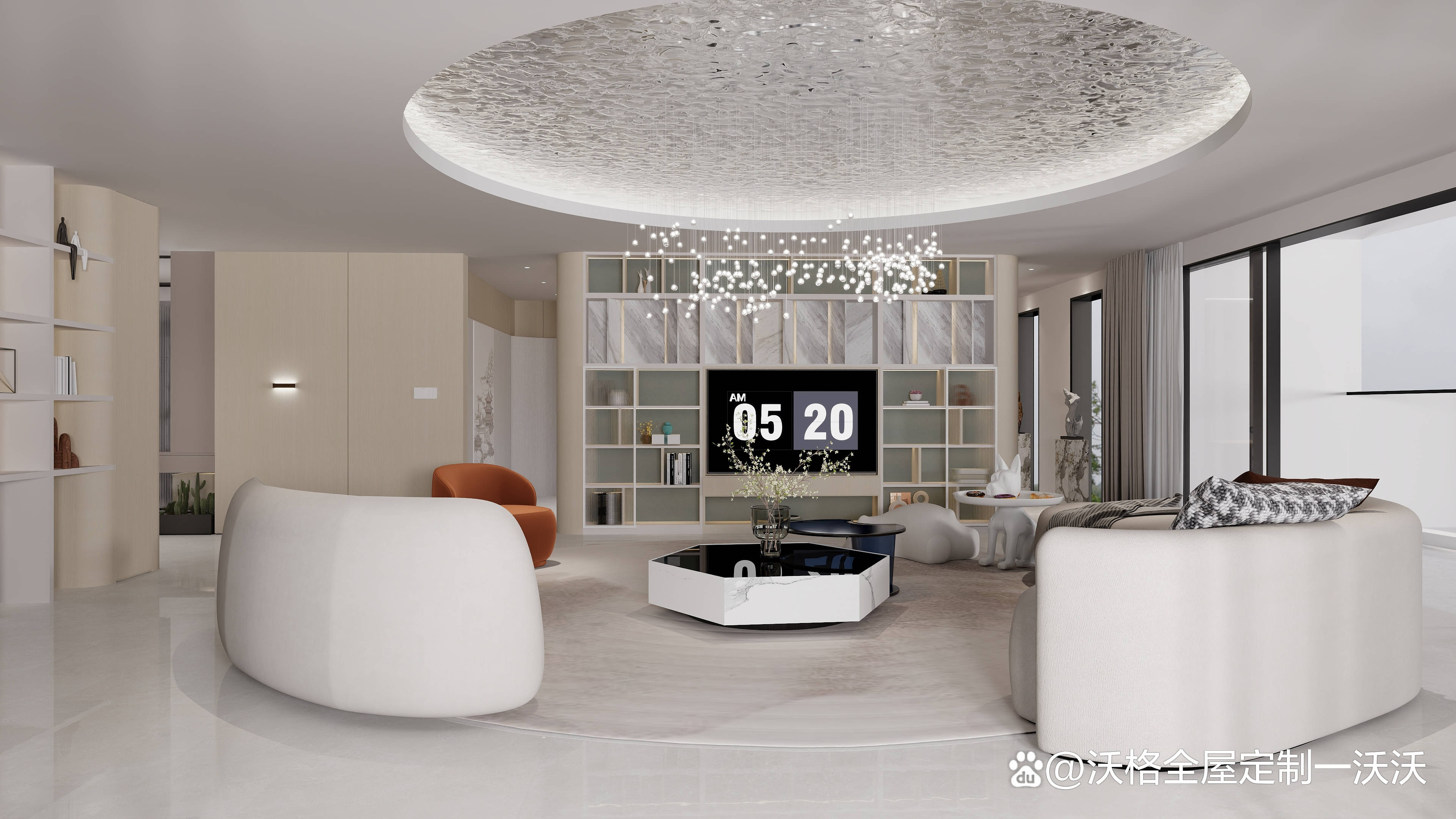 时尚轻奢风格以简约为基础,通过精致的软装和细节来提升整体质感.