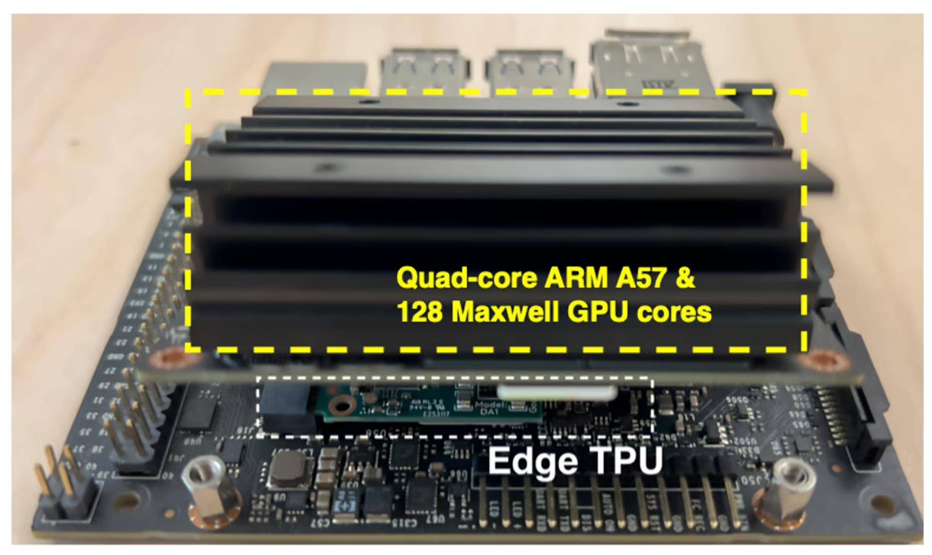 该模块包含四核arm cortex-a57处理器(cpu)和128个maxwell架构gpu内核
