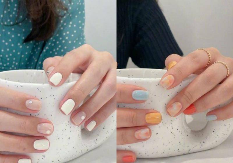 适合夏天显白的美甲颜色,好清新时髦,喜欢美甲的女生请收好!