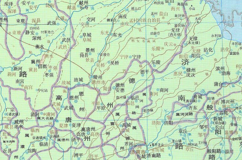 上個世紀60年代,山東,河北兩省省界進行了調整,都