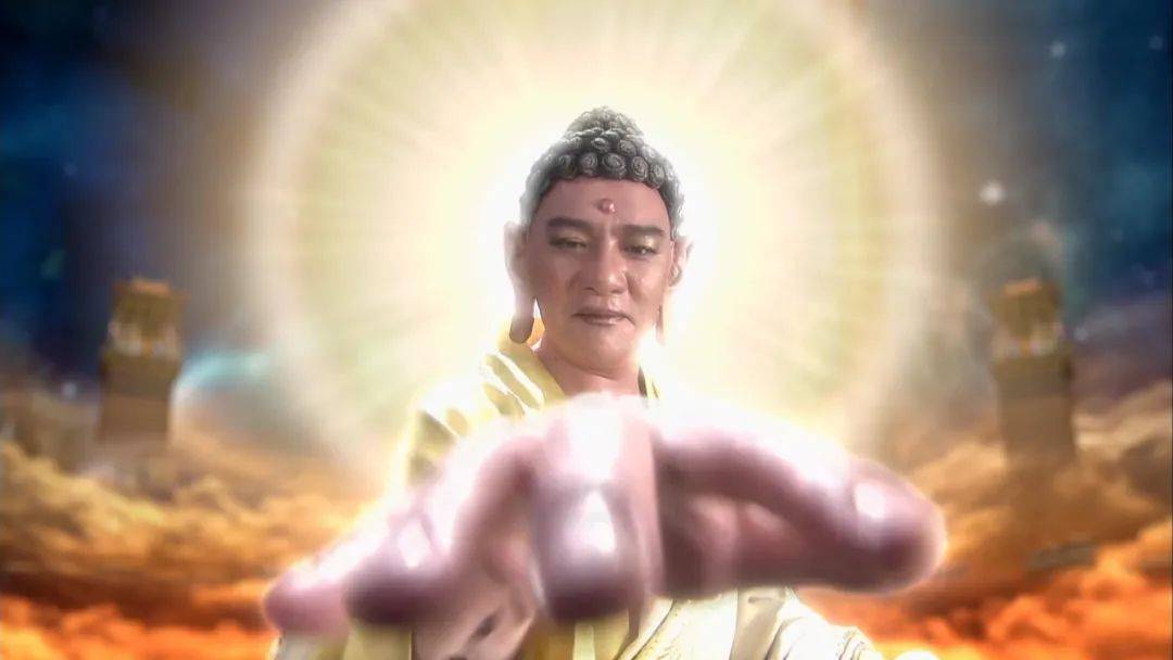 可如来却依旧将五根手指化作五座联山,再配合了六字真言符咒将孙悟压