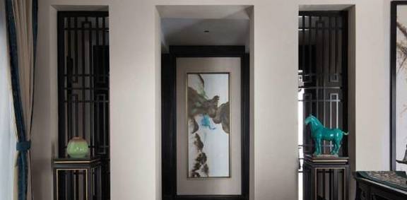 230平中式装修,用月亮门和水墨画,细节很精致,一共花了30万_风格_卧室