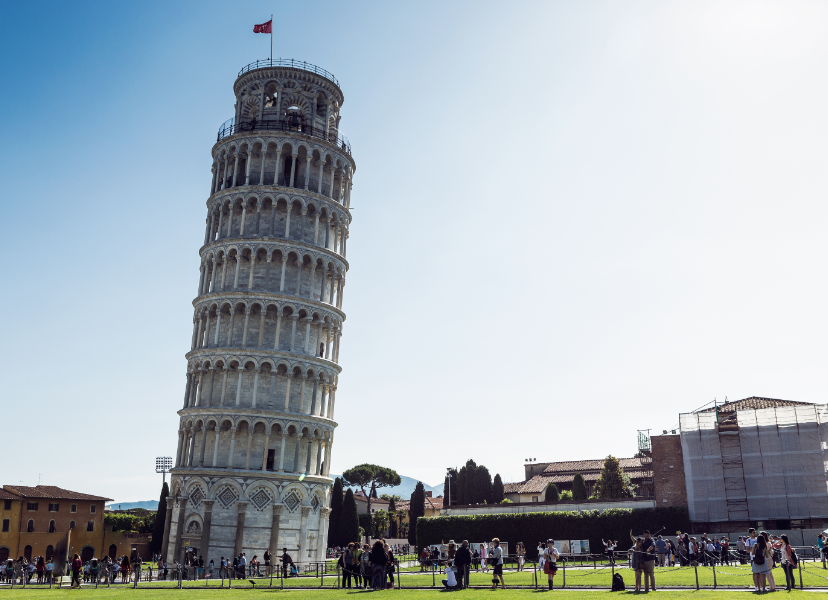 伟大的科学家伽利略也是在这里进行了著名的自由落体实验比萨斜塔第二