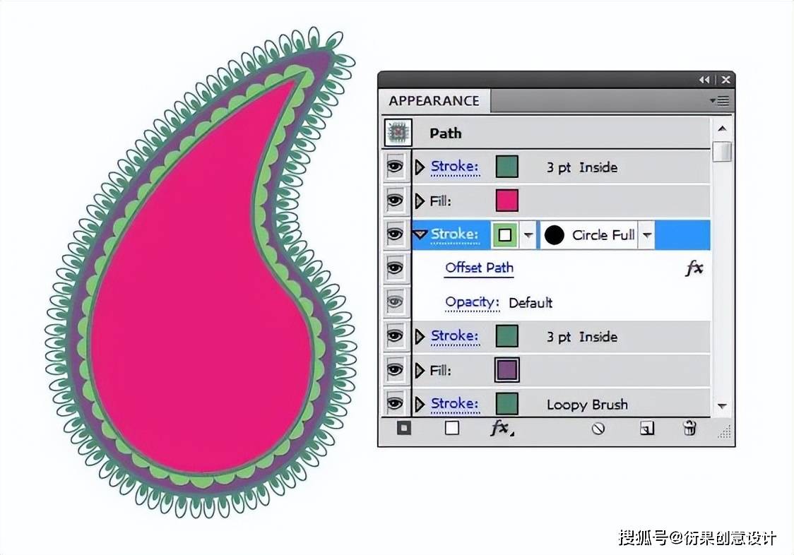 ai软件技巧,佩斯利风格图案_笔画_画笔_颜色