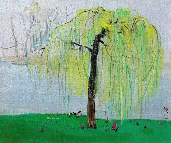 吴冠中《嘉陵江》拍品成交参考|永乐2023秋拍_油画_艺术_创作