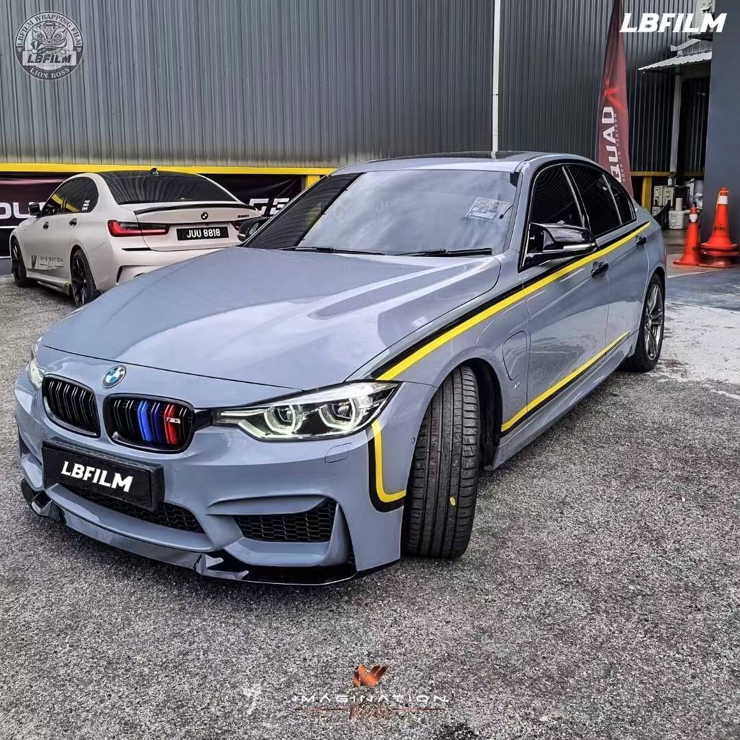 宝马f30-lb改色膜超亮雾霾灰,超亮的高级灰_搜狐汽车_搜狐网