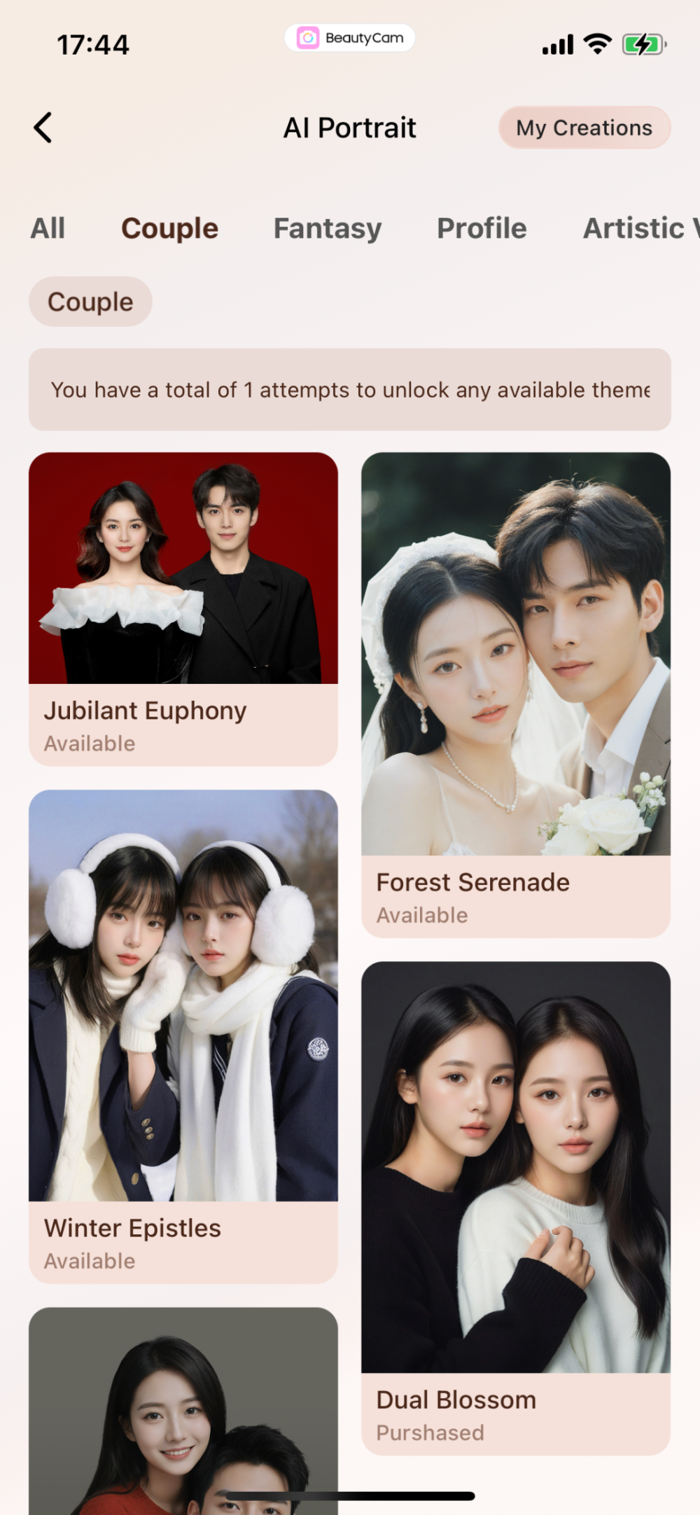 所以美颜相机只提供了情侣照,结婚证件照,婚纱照,家居照和两种闺蜜照