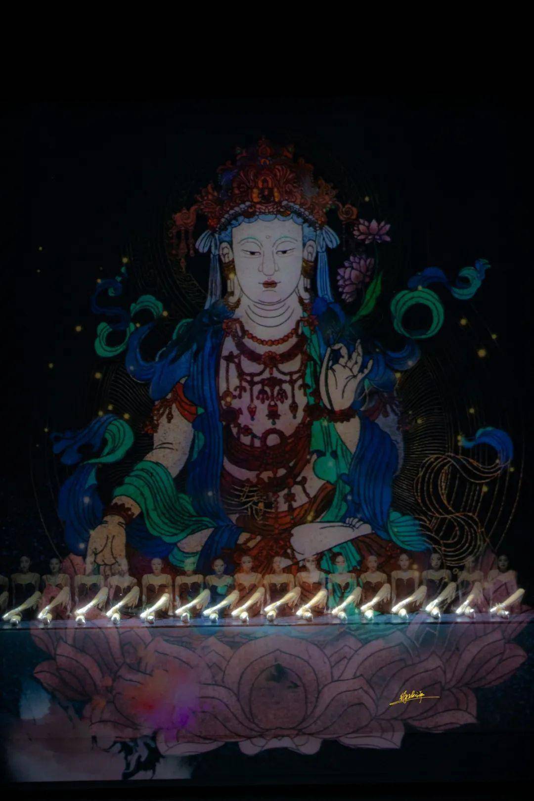 作曲家栾凯为大型情景音画剧《千手千眼》创作主题曲《一梦千年》