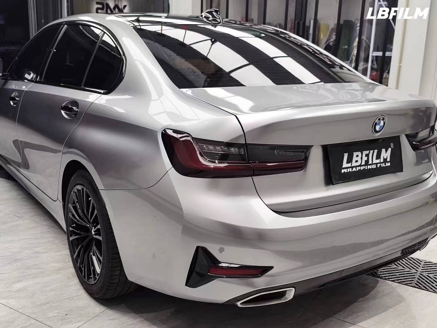 宝马3系lb改色膜gt银,充满未来科技感的色彩