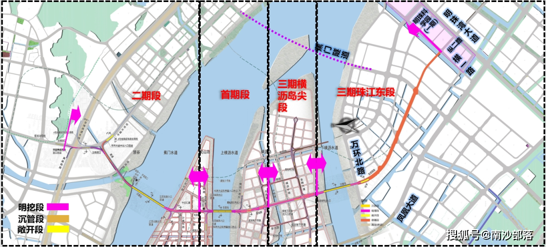 南沙明珠湾跨江隧道图片