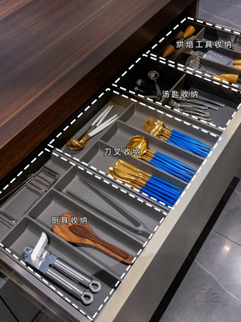 细节之处显匠心 vifa威法橱柜抽屉设计彰显收纳智慧_厨房_物品_空间