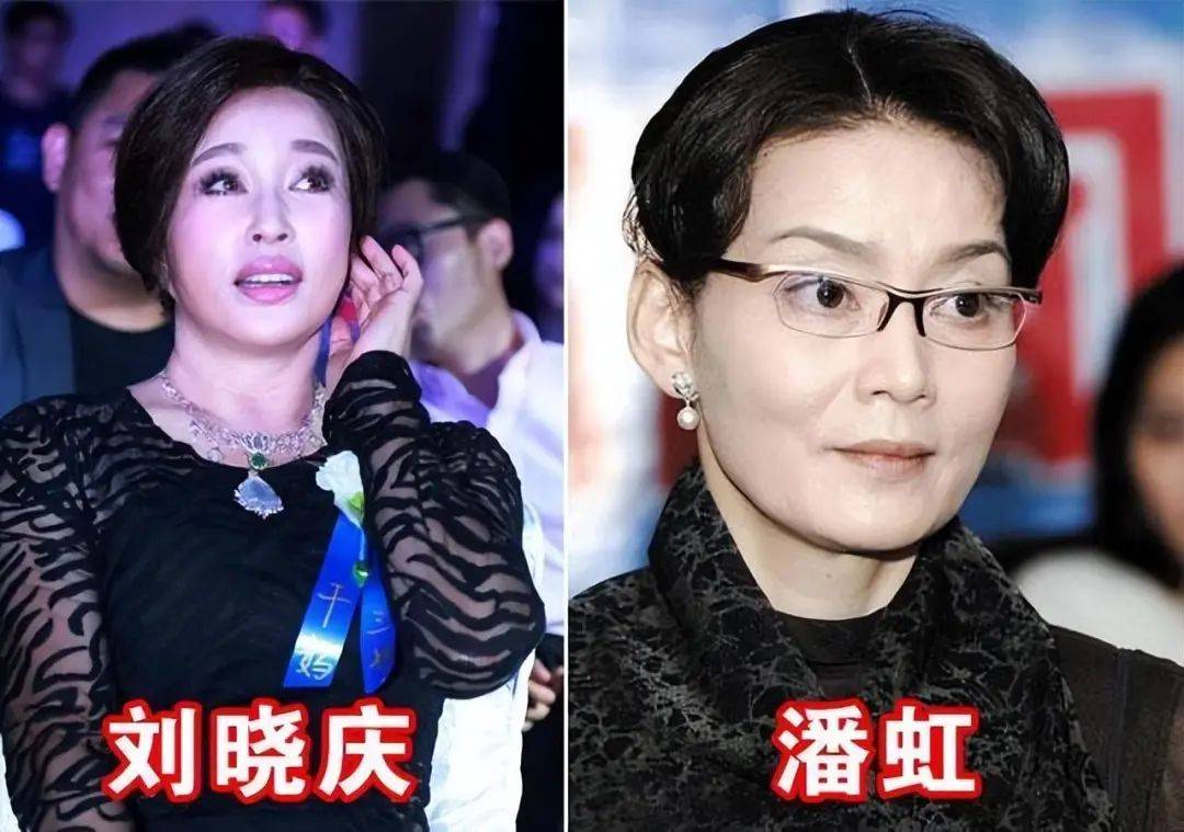 原创70岁刘晓庆同框68岁潘虹大两岁的刘晓庆太会穿了娇嫩像少女潘虹却