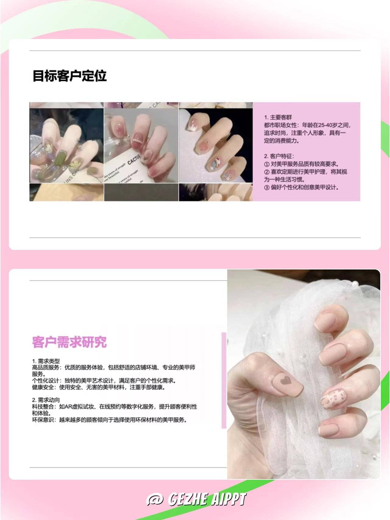 美甲工作室创业计划书 ppt 案例_内容_模板_图片