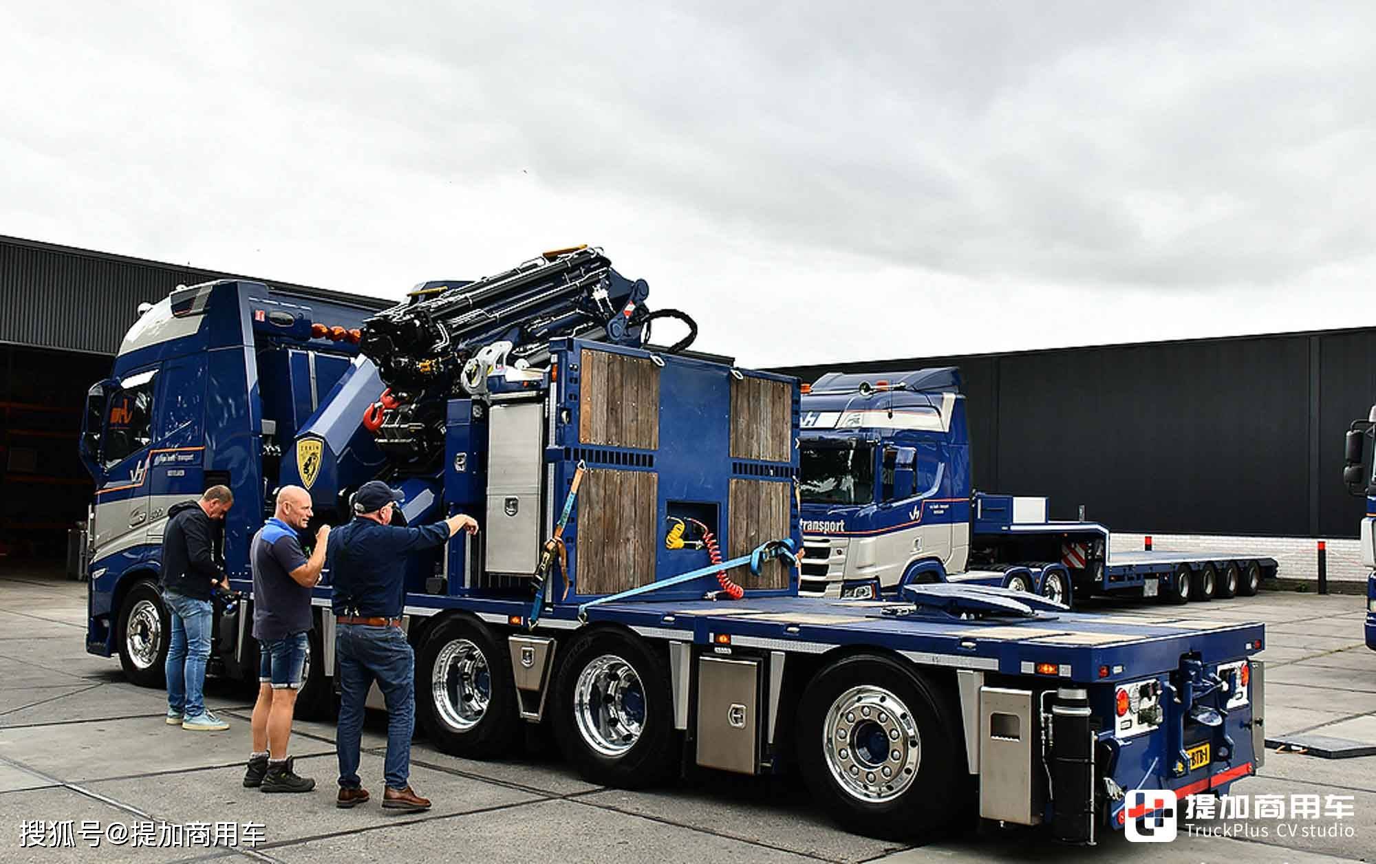 带你见识一台沃尔沃fh底盘5轴随车吊,还可以做牵引车,性能强悍
