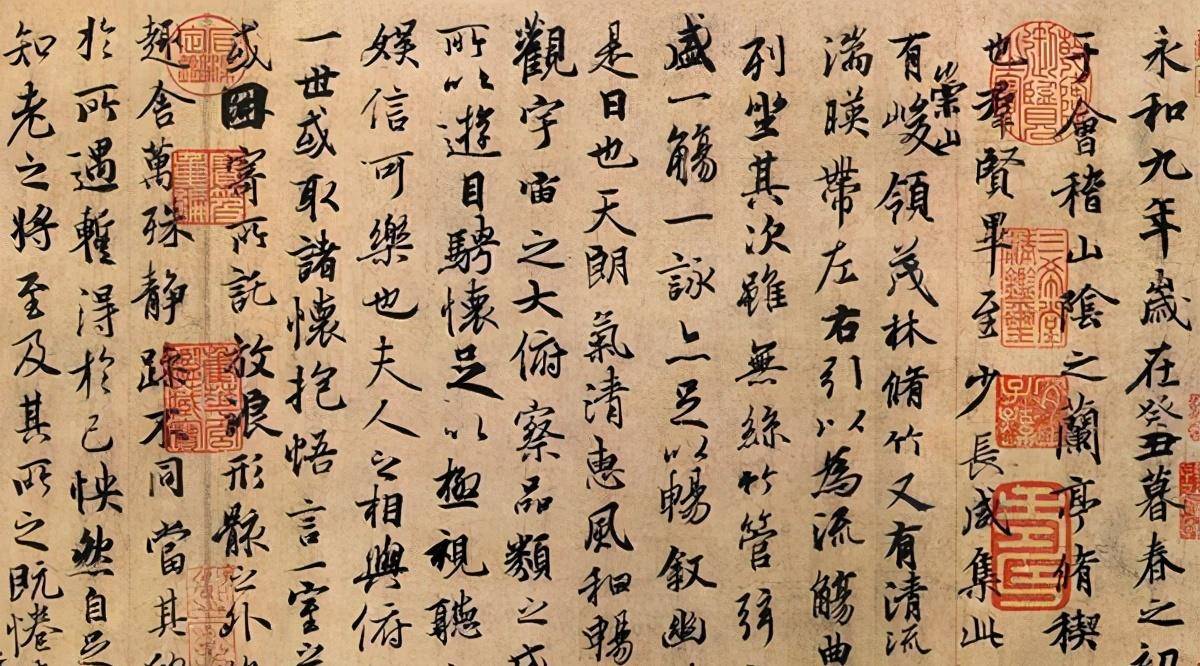 王羲之去世后,《兰亭序》代代相传,一直传到唐朝唐太宗在位期间.