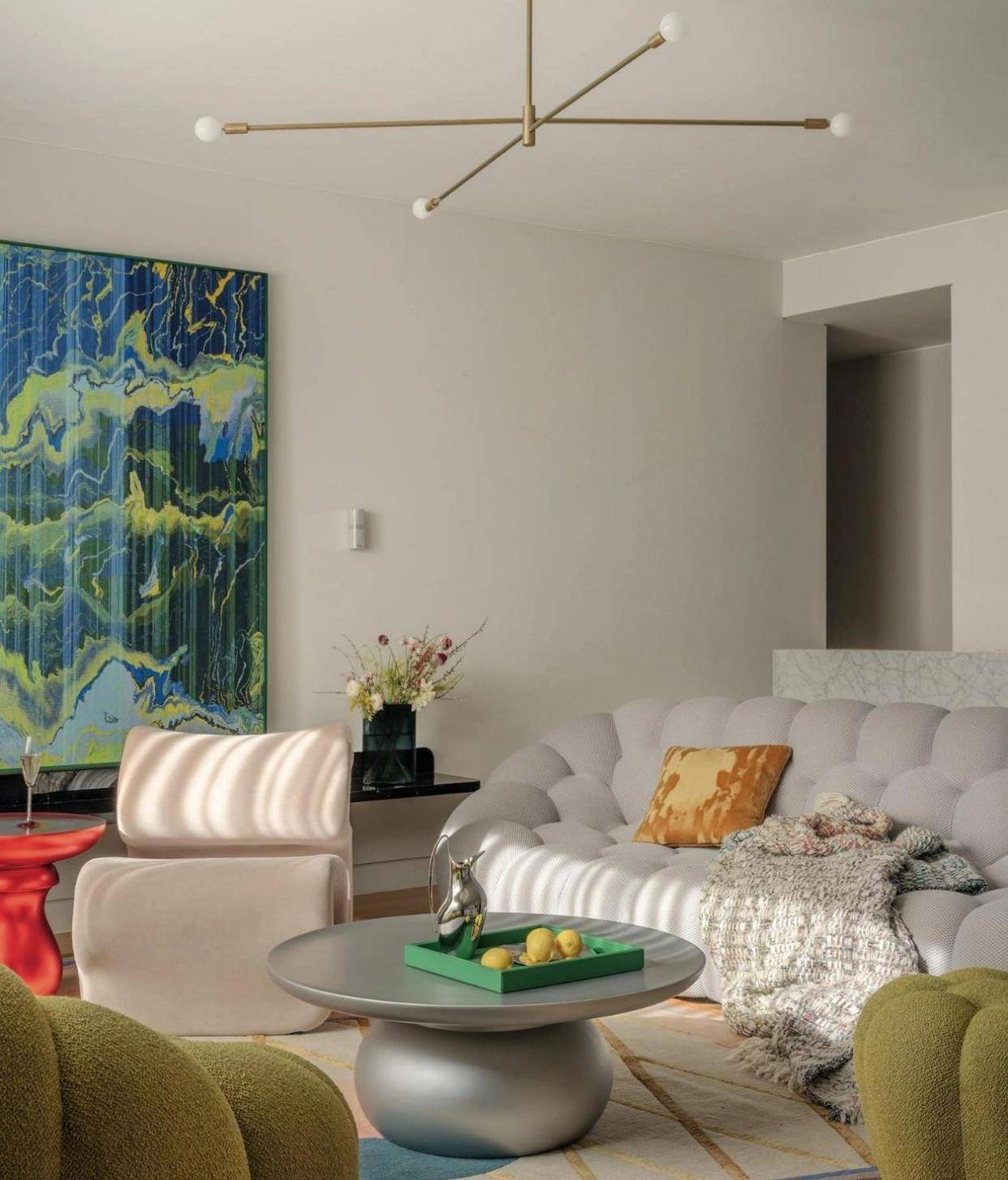 陈妍希晒和陈晓的北京豪宅,精致如样板间,网友:她自己设计的_客厅