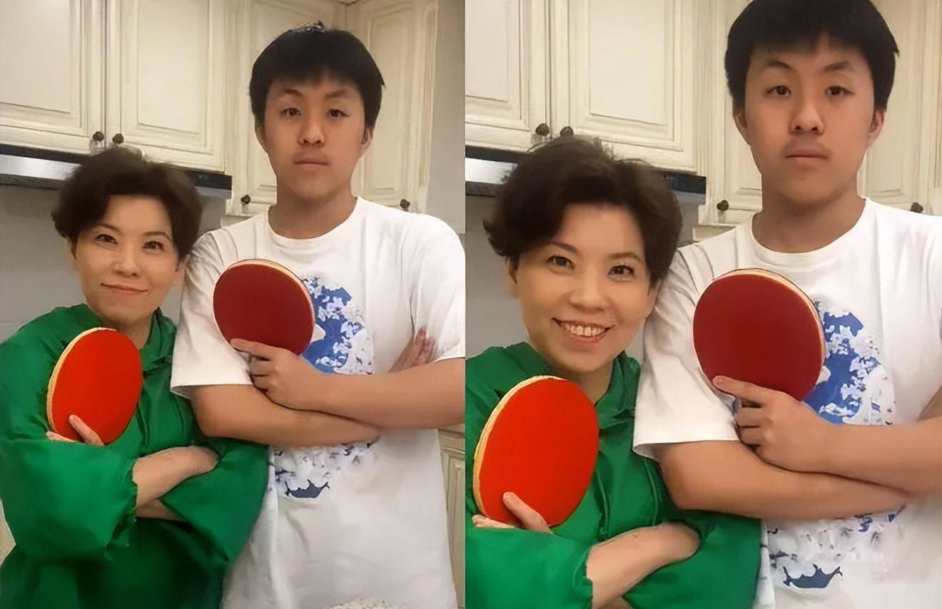 51岁邓亚萍为独子庆生18岁长相帅气一家三口合照气氛很温馨