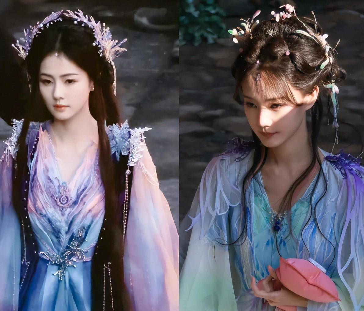 让本就长得有点像的李一桐与白鹿,在同款卧蚕打法,同款惨白色号,同款