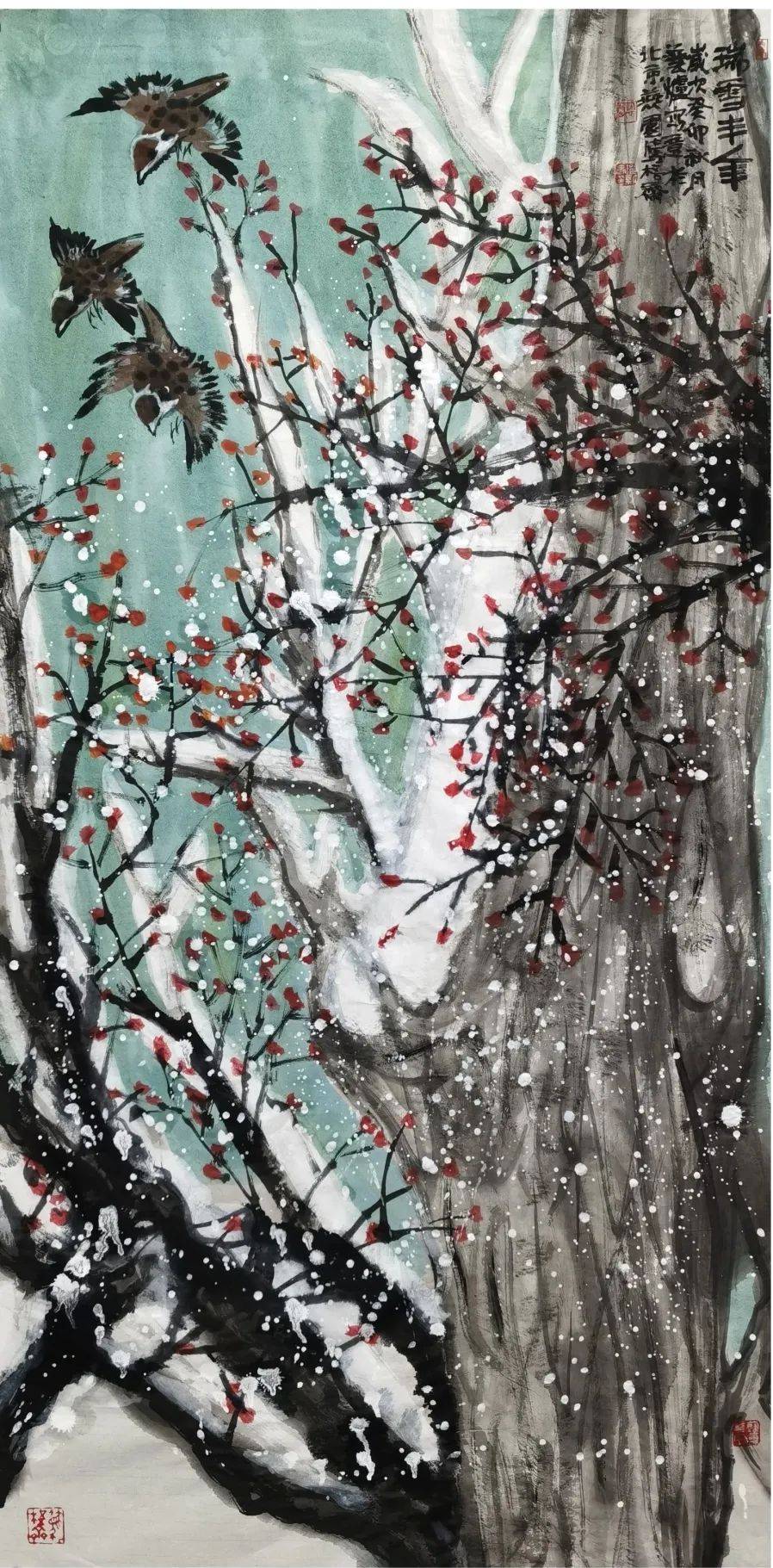 征程 不忘初心—2024中国当代百杰书画名家|刘新春_作品_花鸟画_北京