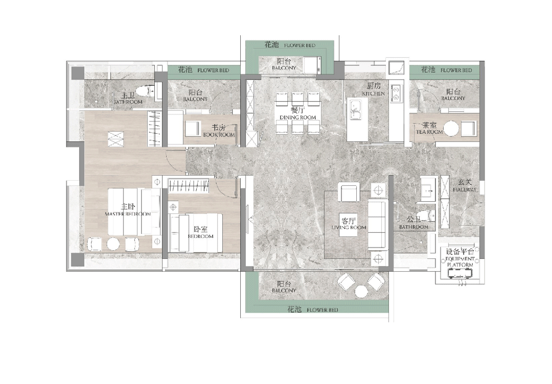建面约165㎡户型图广州【联投文津府】74开发商售楼电话78400