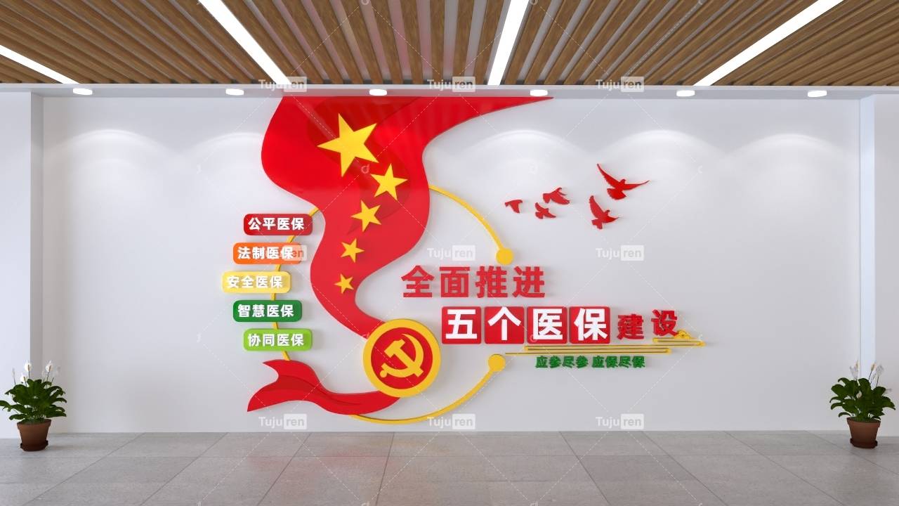 中国医疗保障背景墙图片