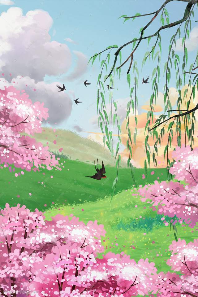 原创长相思里的唯美春天海棠丝杨柳丝小别风丝雨也丝