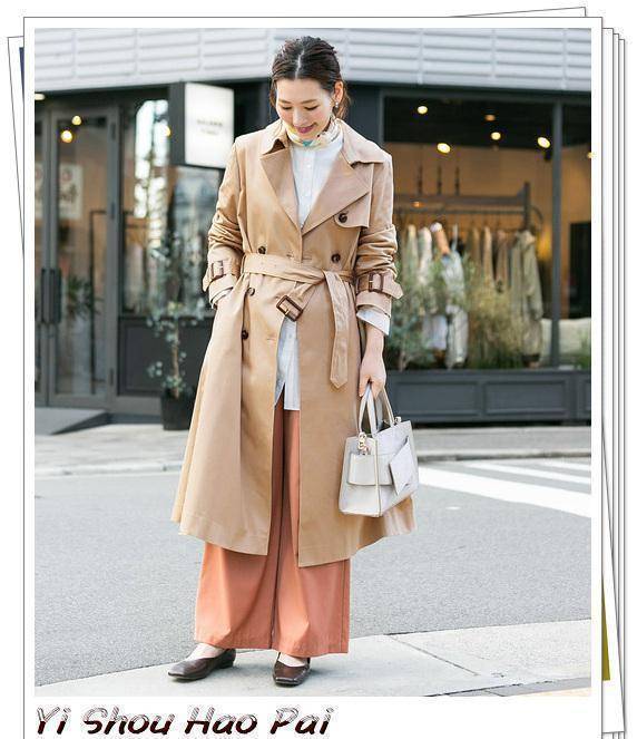 原创轻时尚女性的风衣搭配日系经典样板穿搭示范照着穿就够了