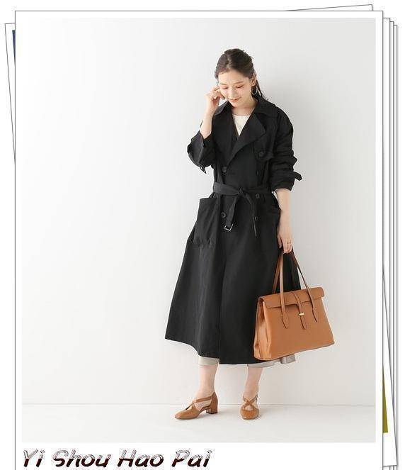 原创轻时尚女性的风衣搭配日系经典样板穿搭示范照着穿就够了