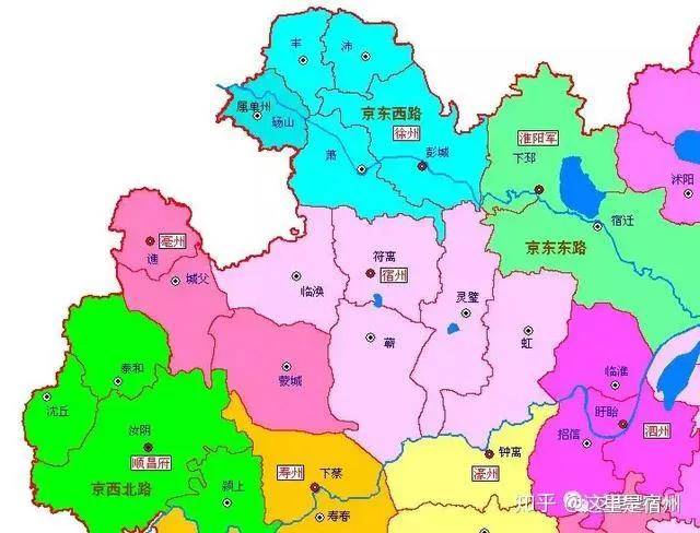 宿州从唐宋元明清朝到今日高清地图