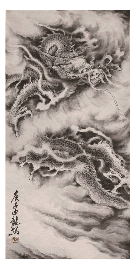 画龙界的绝顶当代陈容由龙画家