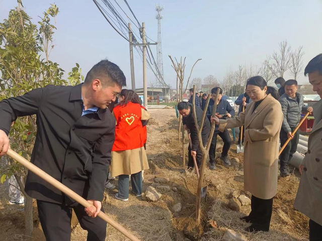 杞县板木乡:阳春三月万物苏,植树添绿正当时