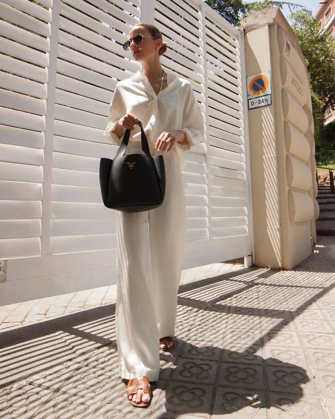 衬衫阔腿裤春日最显气质穿搭