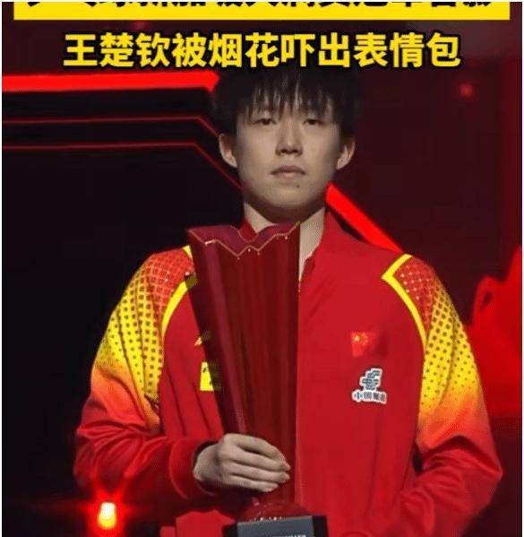 原创王楚钦冠军表情包惹笑马龙费劲举大奖杯孙颖莎口袋藏小心思