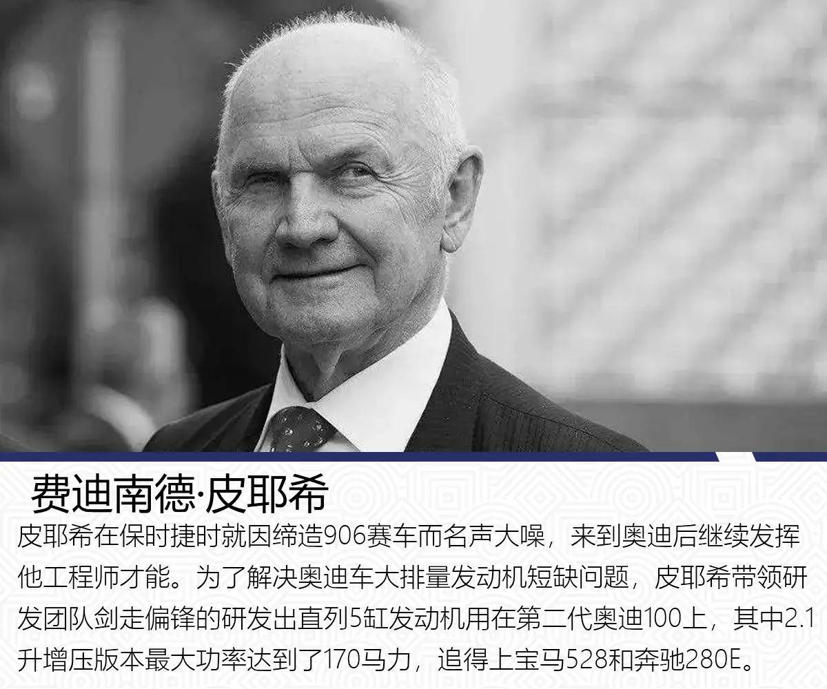 在1972年,从保时捷加入奥迪的费迪南德·皮耶希是其中的关键人物,他
