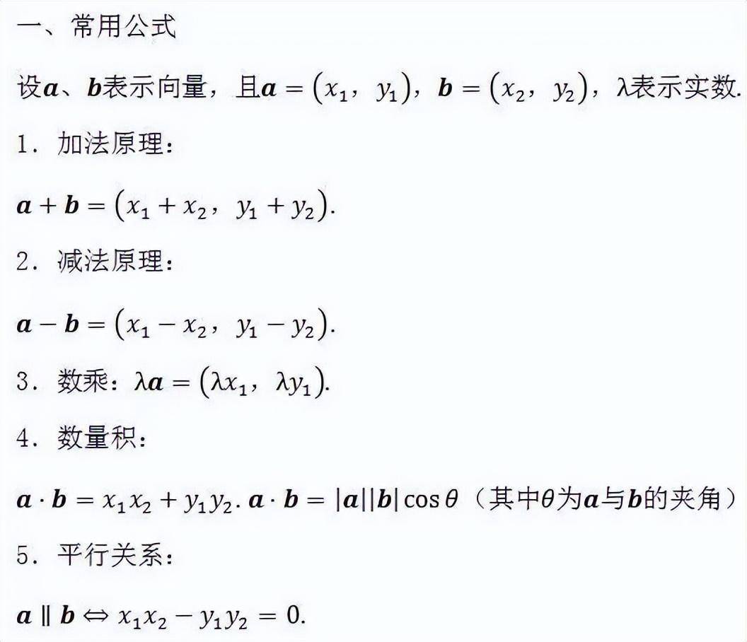 2024高考备考冲刺:高中数学必考公式全汇总