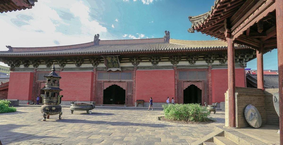 原创山西这个寺庙拥有精美五龙照壁而且免费开放就在大同闹市区