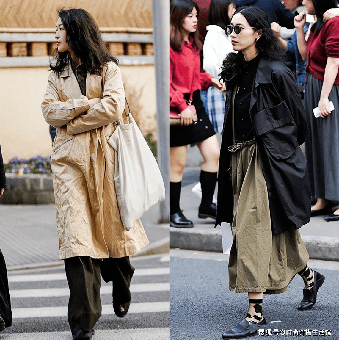 原创事实证明风衣不要配小脚裤太土今春流行这样穿优雅又气质