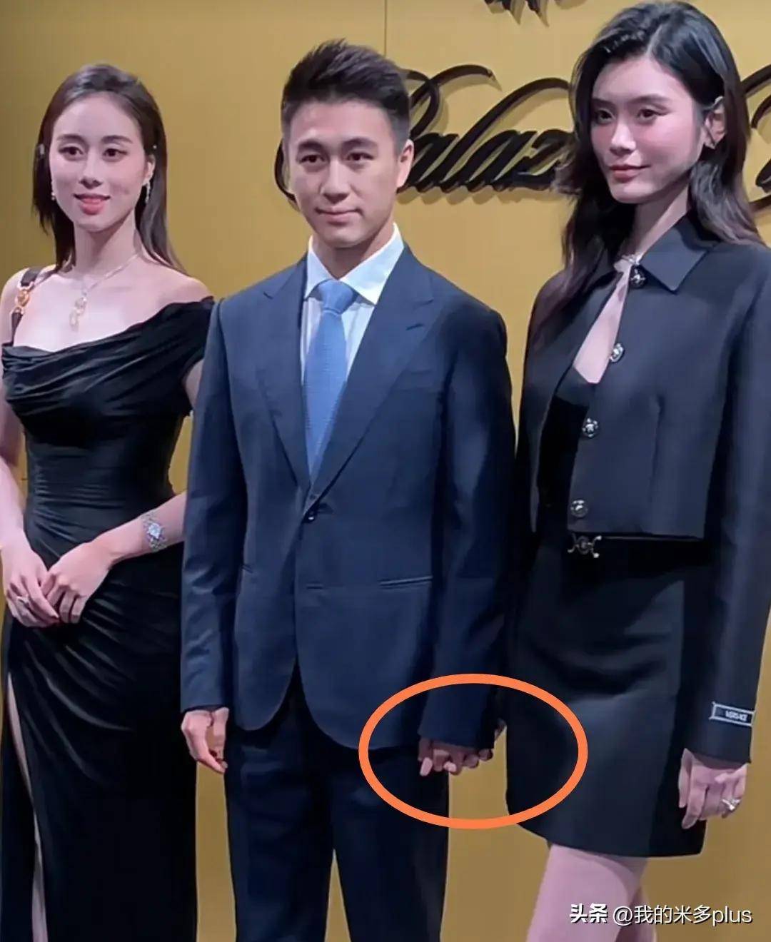 奚梦瑶夫妇亮相活动女方气场太强何猷君一路牵着老婆不撒手