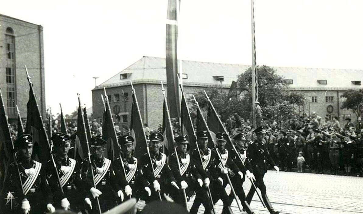 原创德国第三帝国党卫军队列黑色制服颜值太高高冷的气质让人心动