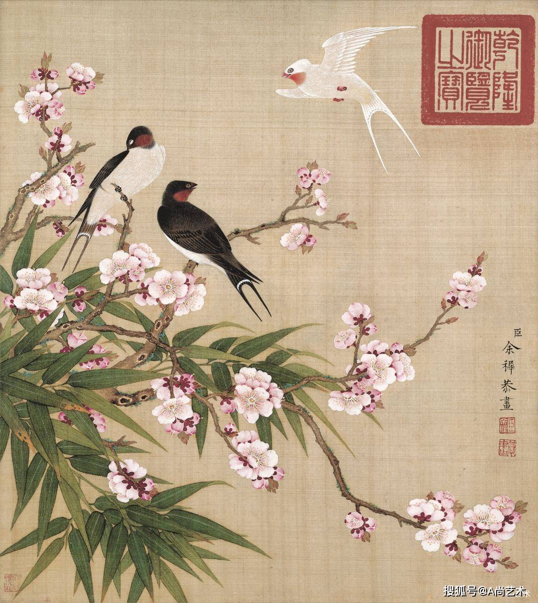 历代名画 // 清· 余穉 花鸟图高清范本