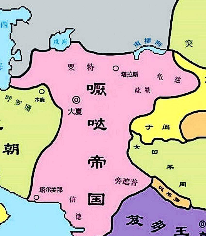 记载,嚈哒国的政治中心在两河流域,也就是今天的阿富汗与吐火罗地区