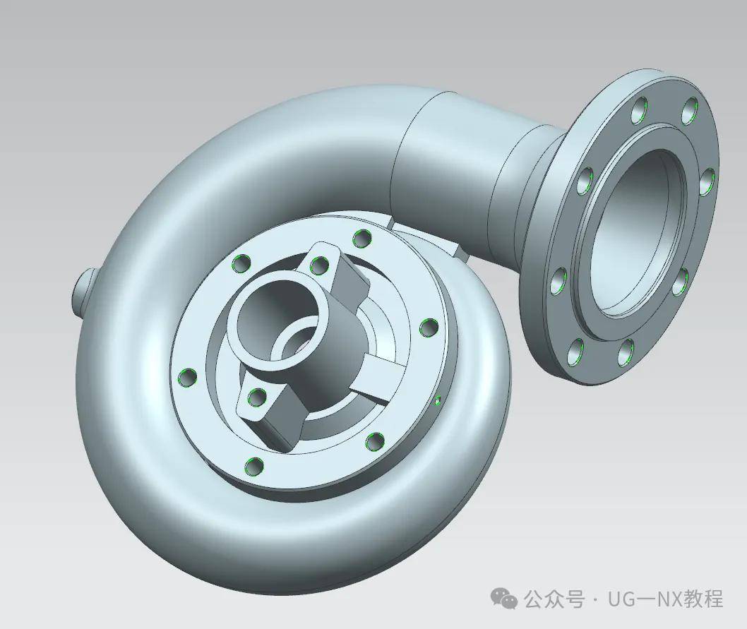 离心泵蜗壳的三维建模图片