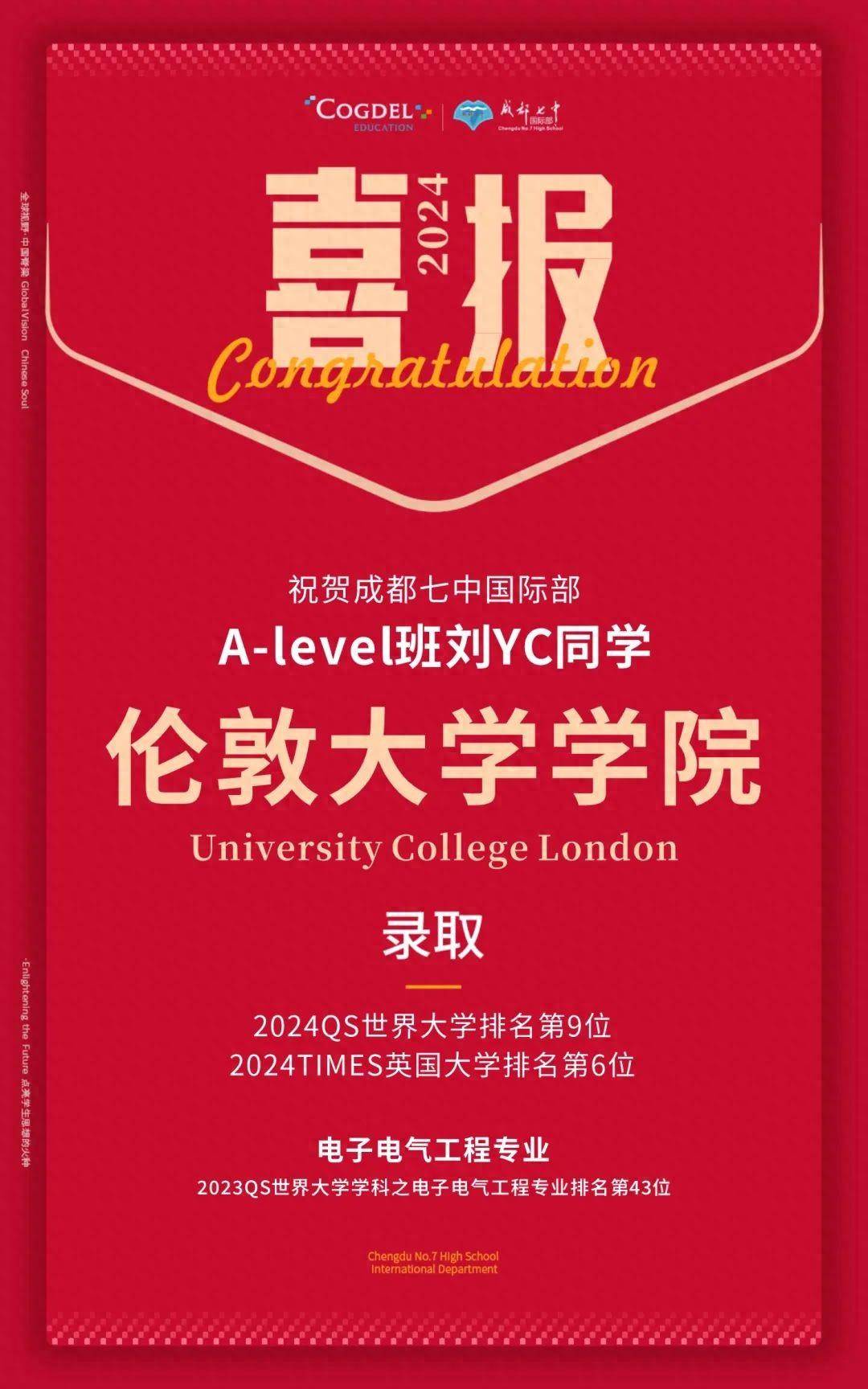 成都七中国际部alevel班40同学g5大学录取最新最全录取汇总