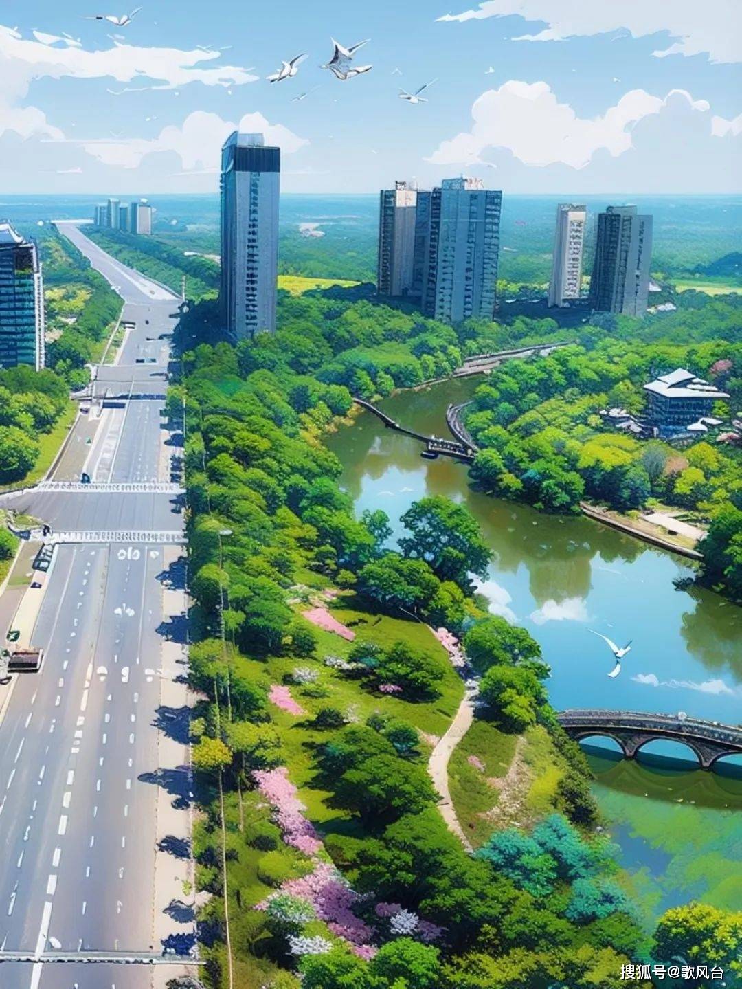 ai视角下的沛县!也太太太好看了吧_文景公园_绘画_广场