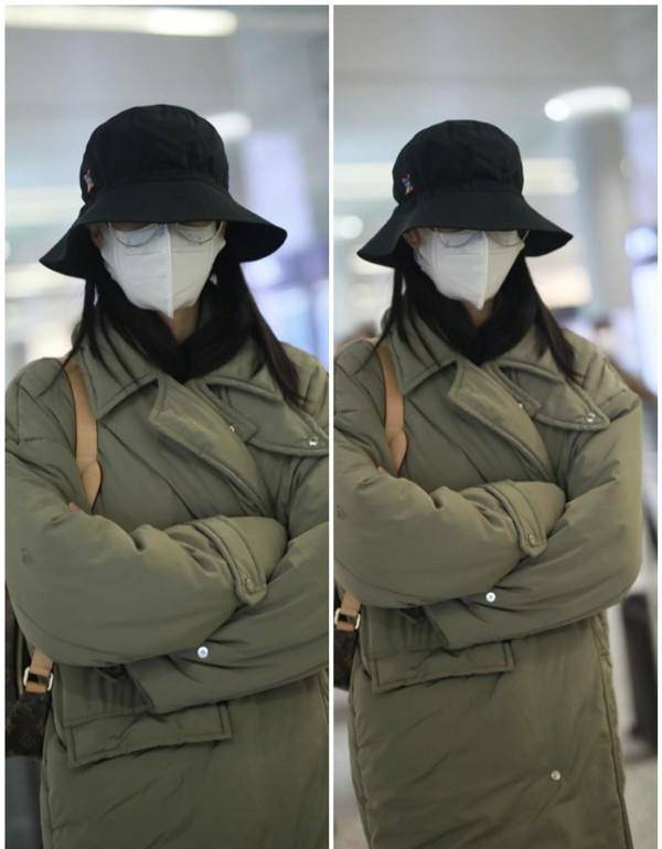 身造型太低调了,戴渔夫帽都看不清脸了,lv的包却奢华_女性_感觉_明星