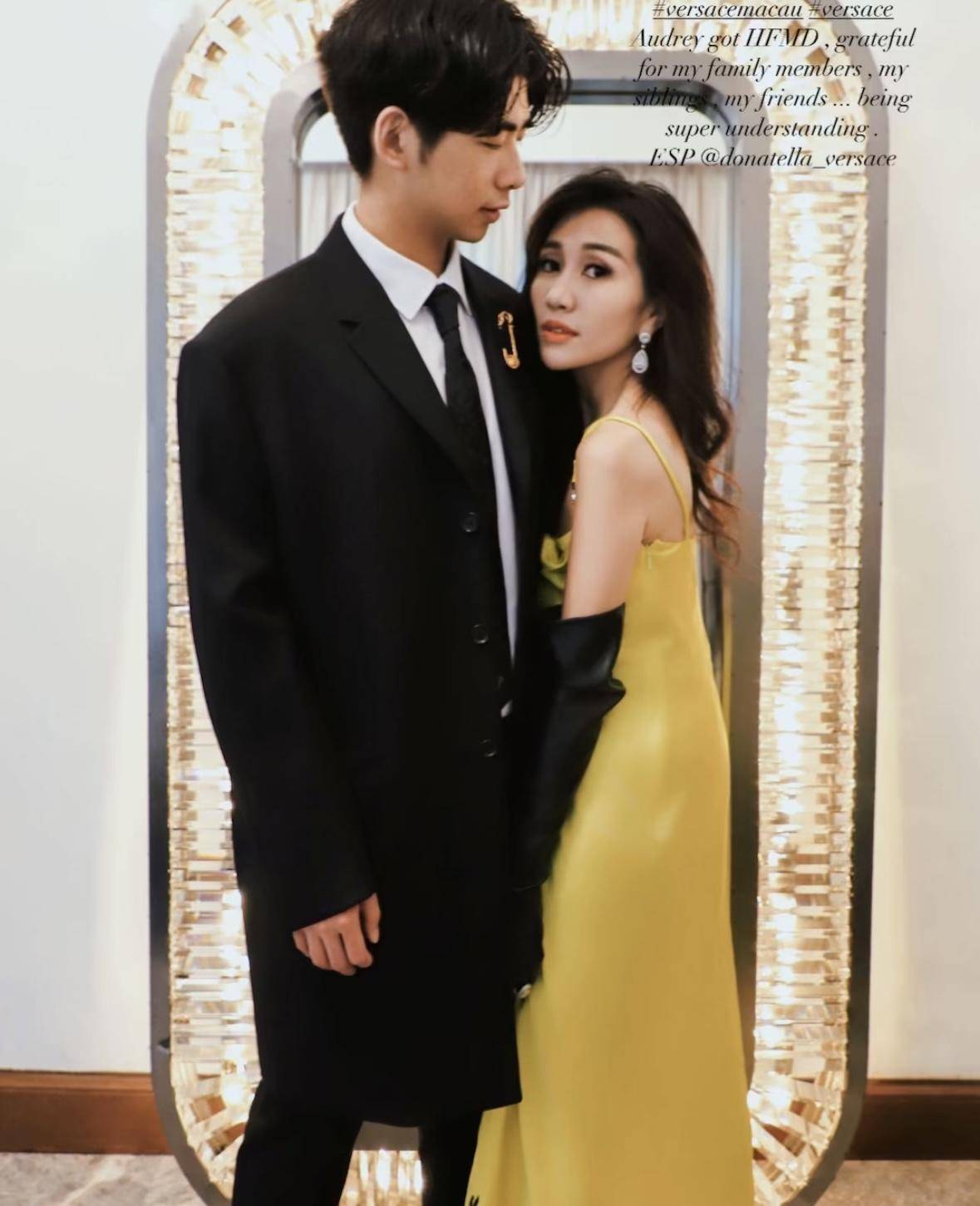 何超盈晒照表示缺席活动原因,与丈夫依偎小鸟依人