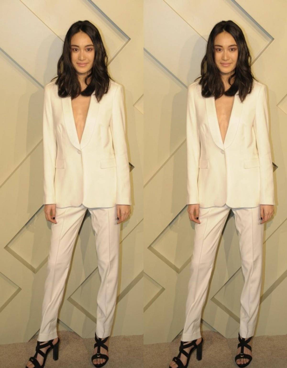 年前就这么放得开,和众超模同框,一点都不落下风_领子_秦舒培_的设计